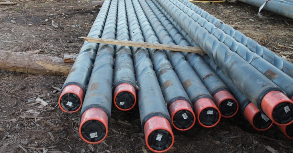 oil pipes in field