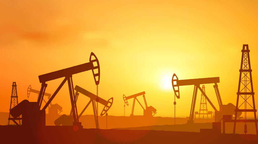 oil rigs in oil field